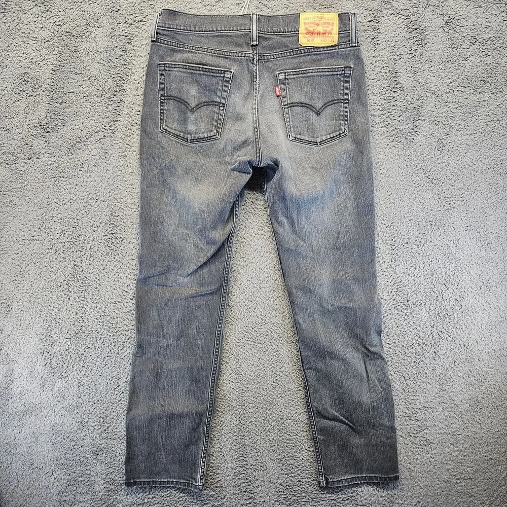 Levis 514 Jeans‎ Men Size 32x34 Black Denim Straight Leg Zip Fly